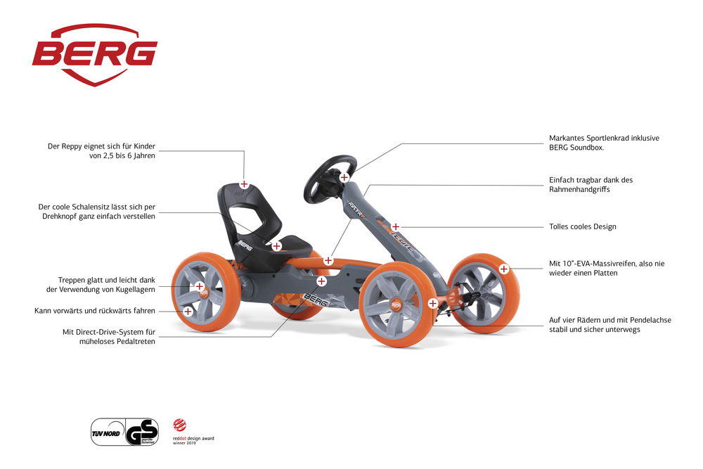 BERG Gokart Reppy Racer inkl. Soundbox