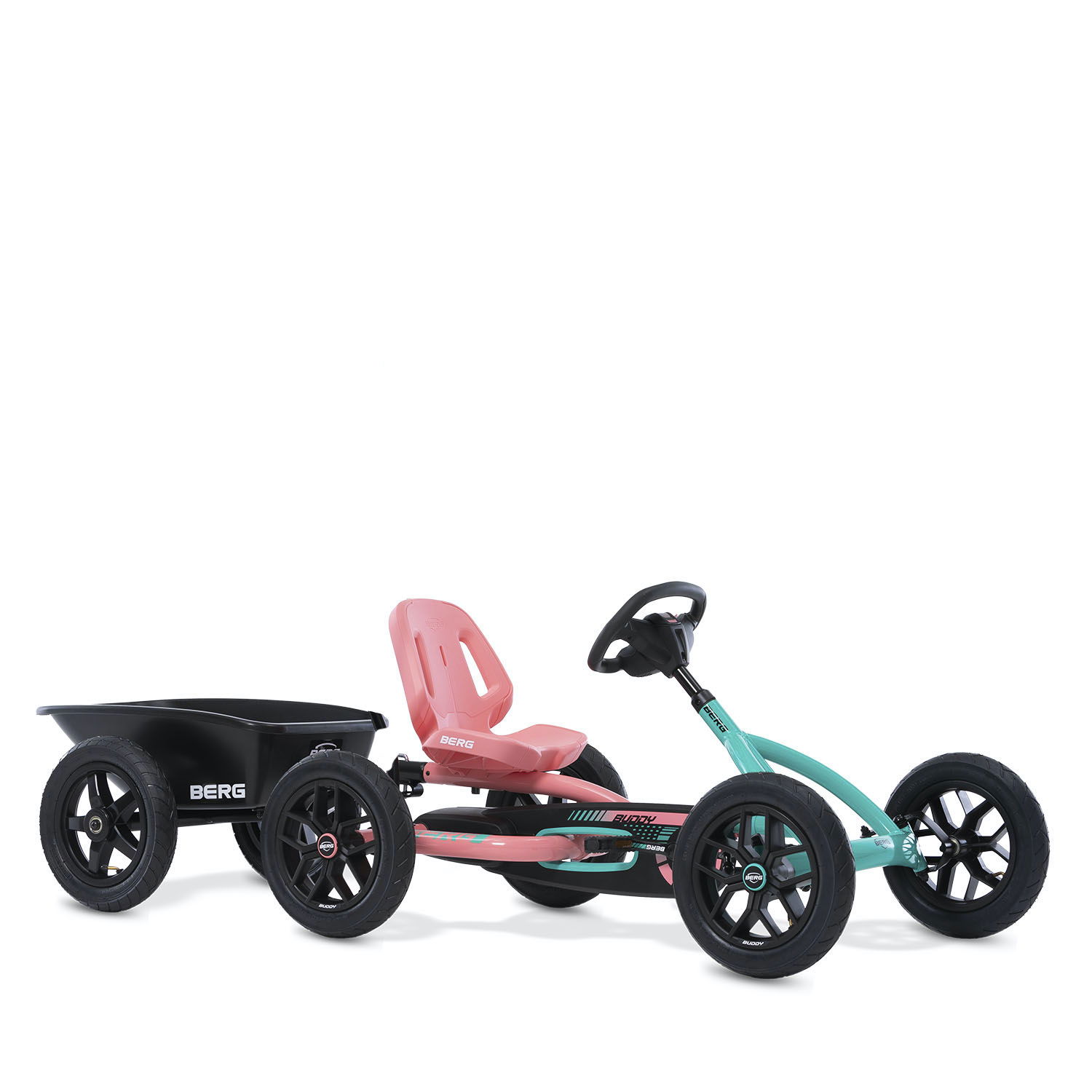 BERG Gokart Buddy Lua türkis/pink 2.0 (Facelift) inkl. Trailer L BERG Gokart Buddy Lua türkis/pink 2.0 (Facelift) inkl. Trailer L