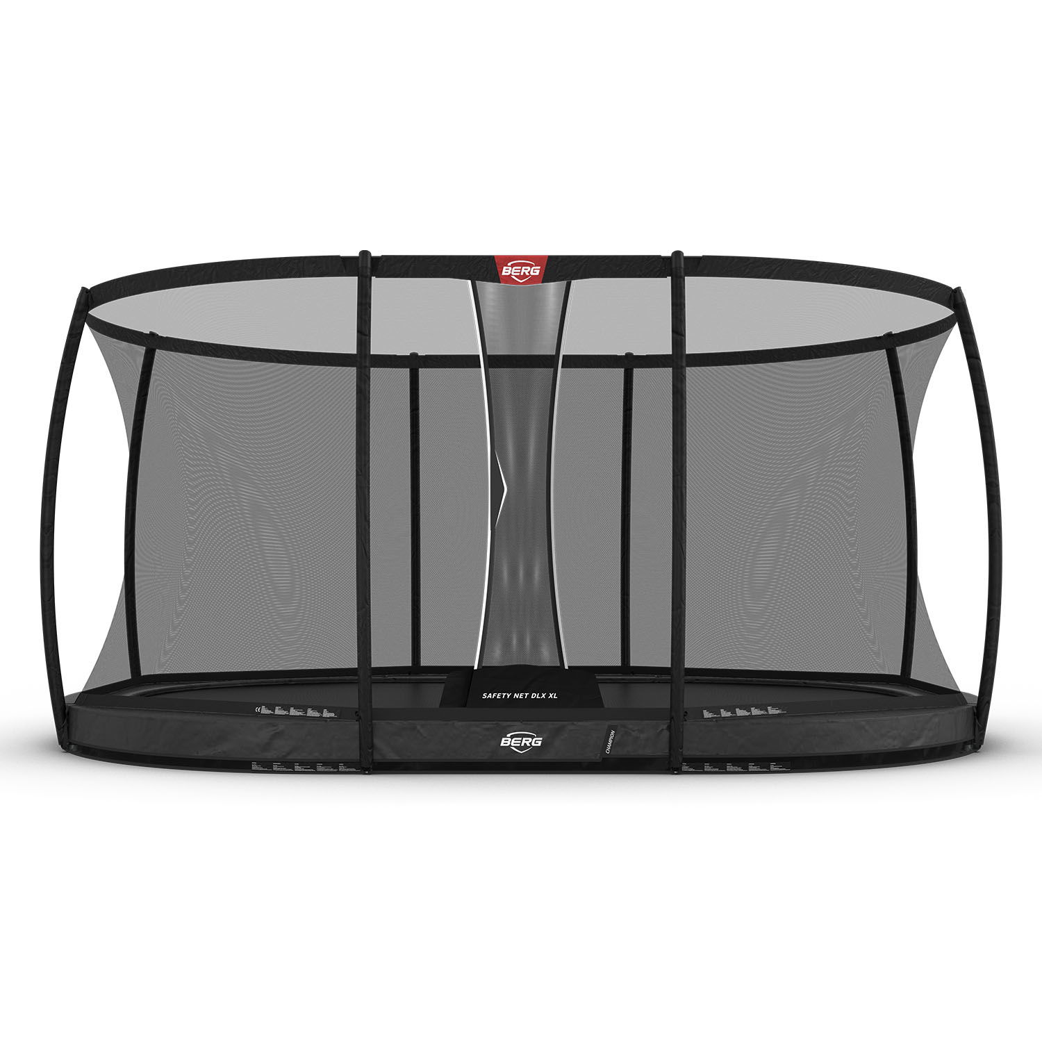 BERG Trampolin InGround GRAND Champion Grey oval 520 x 345 cm + Sicherheitsnetz DLX XL (Neu) BERG Trampolin InGround GRAND Champion Grey oval 520 x 345 cm + Sicherheitsnetz DLX XL (Neu)