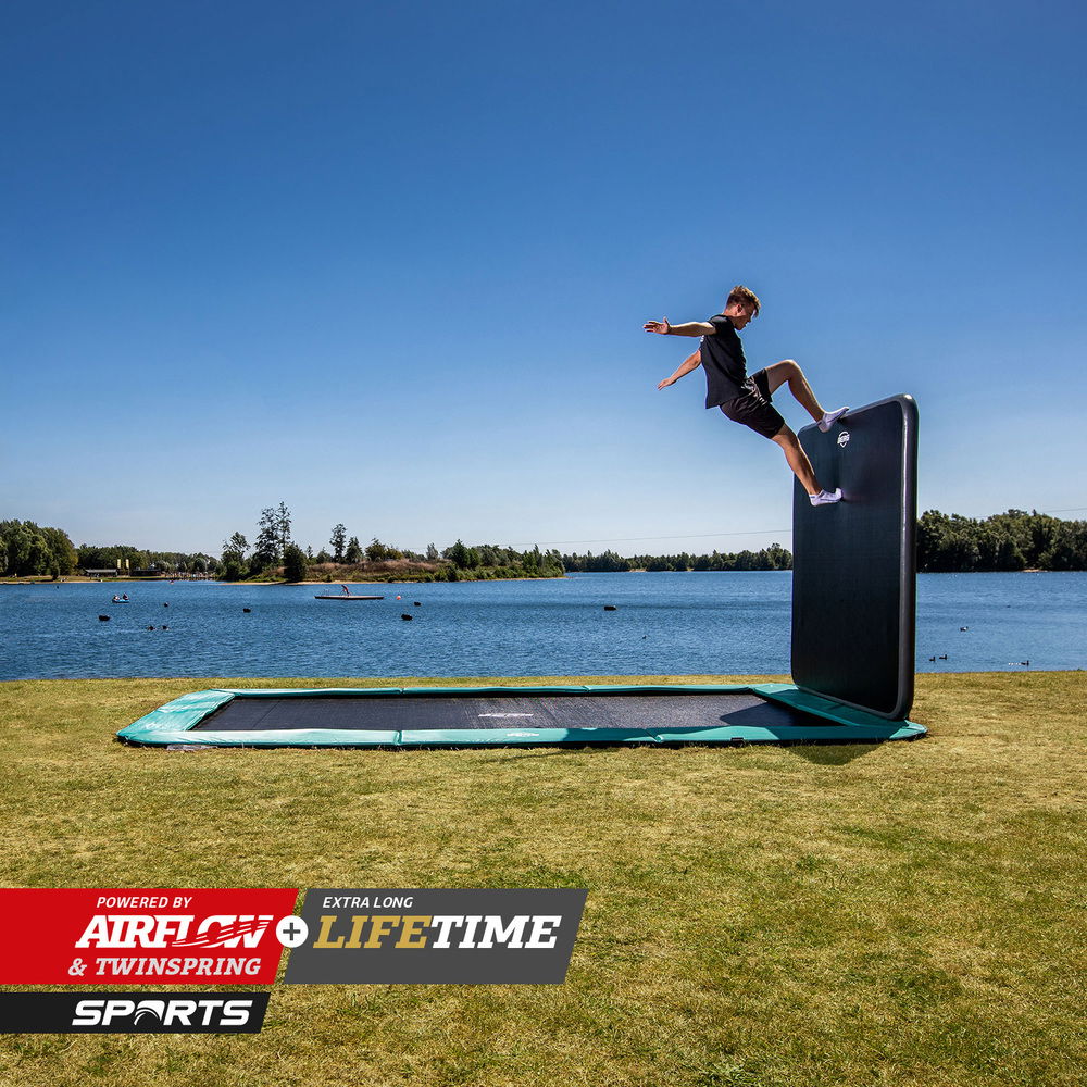 BERG Trampolin SPORTS FlatGround ULTIM Champion Green 410 + AeroWall 2x2 BLK&GRY (Ersatzteilarchiv) BERG Trampolin SPORTS FlatGround ULTIM Champion Green 410 + AeroWall 2x2 BLK&GRY (Ersatzteilarchiv)