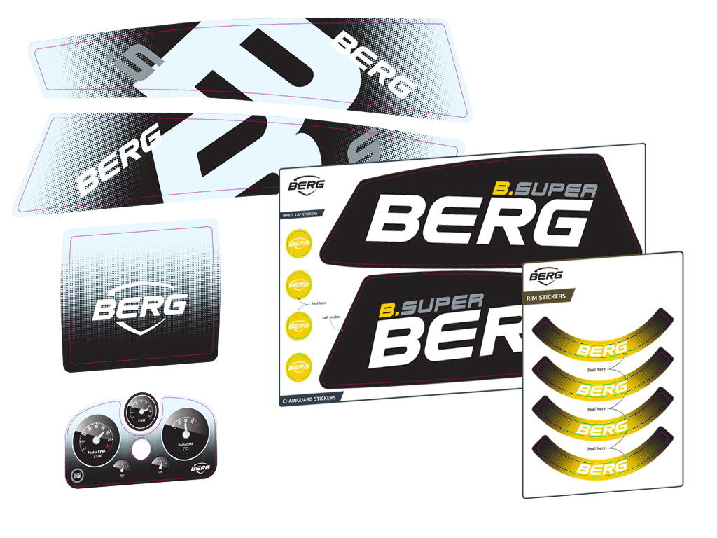 BERG Ersatzteil Sticker-Set XL Rahmen - Aufkleber B.Super Yellow BERG Ersatzteil Sticker-Set XL Rahmen - Aufkleber B.Super Yellow