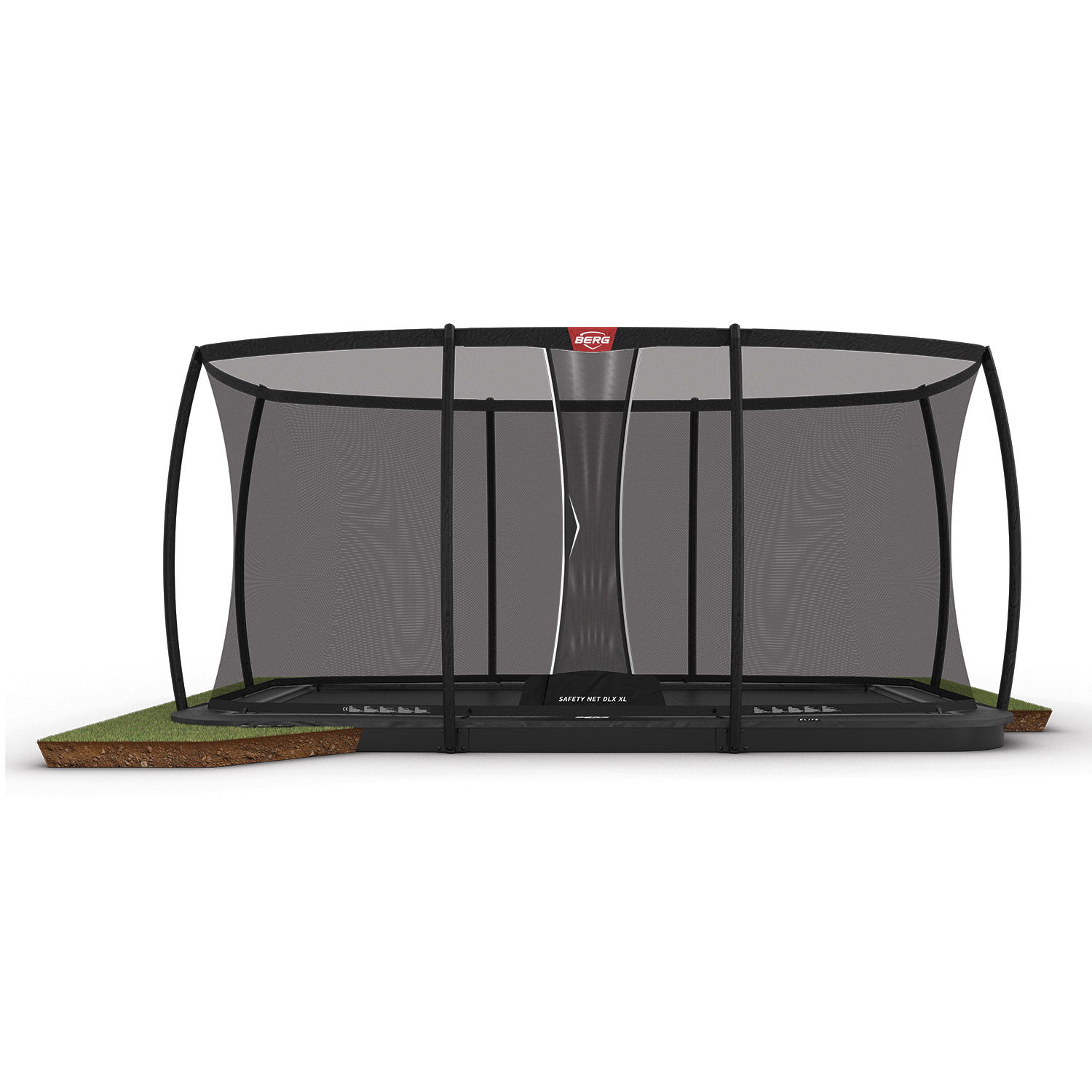 BERG Trampolin FlatGround ULTIM Elite Grey 500 + Sicherheitsnetz DLX XL (NEU) BERG Trampolin FlatGround ULTIM Elite Grey 500 + Sicherheitsnetz DLX XL (NEU)