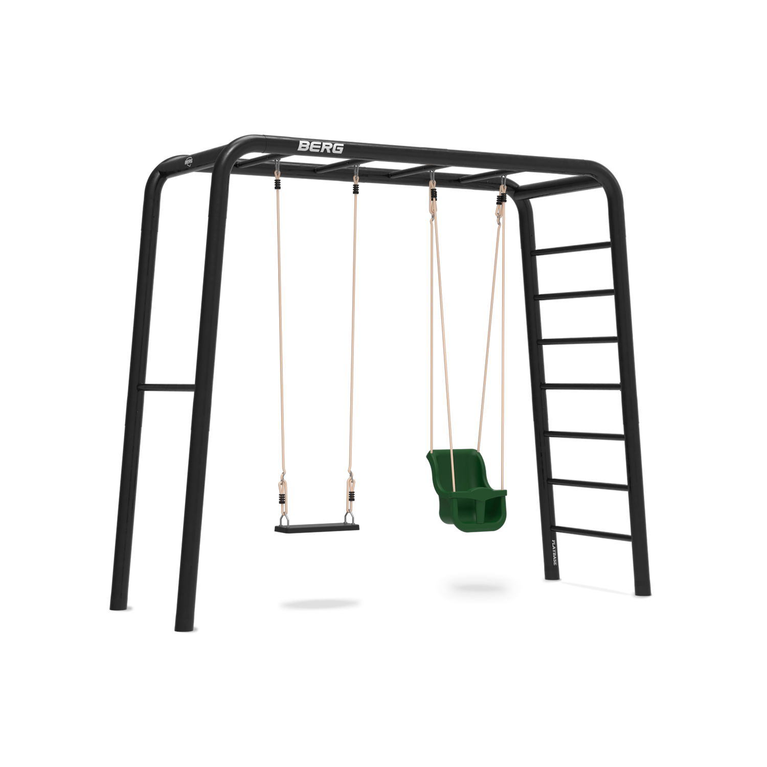 BERG PlayBase 3-in-1 Klettergerüst Medium mit Reckstange und Leiter inkl. Babysitz und Gummischaukel BERG PlayBase 3-in-1 Klettergerüst Medium mit Reckstange und Leiter inkl. Babysitz und Gummischaukel