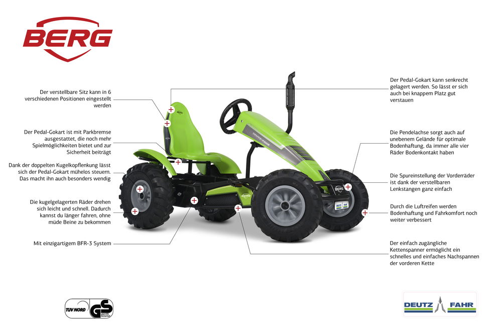 BERG Gokart Traxx Deutz-Fahr XL BFR-3 inkl. Fronthebevorrichtung BERG Gokart Traxx Deutz-Fahr XL BFR-3 inkl. Fronthebevorrichtung