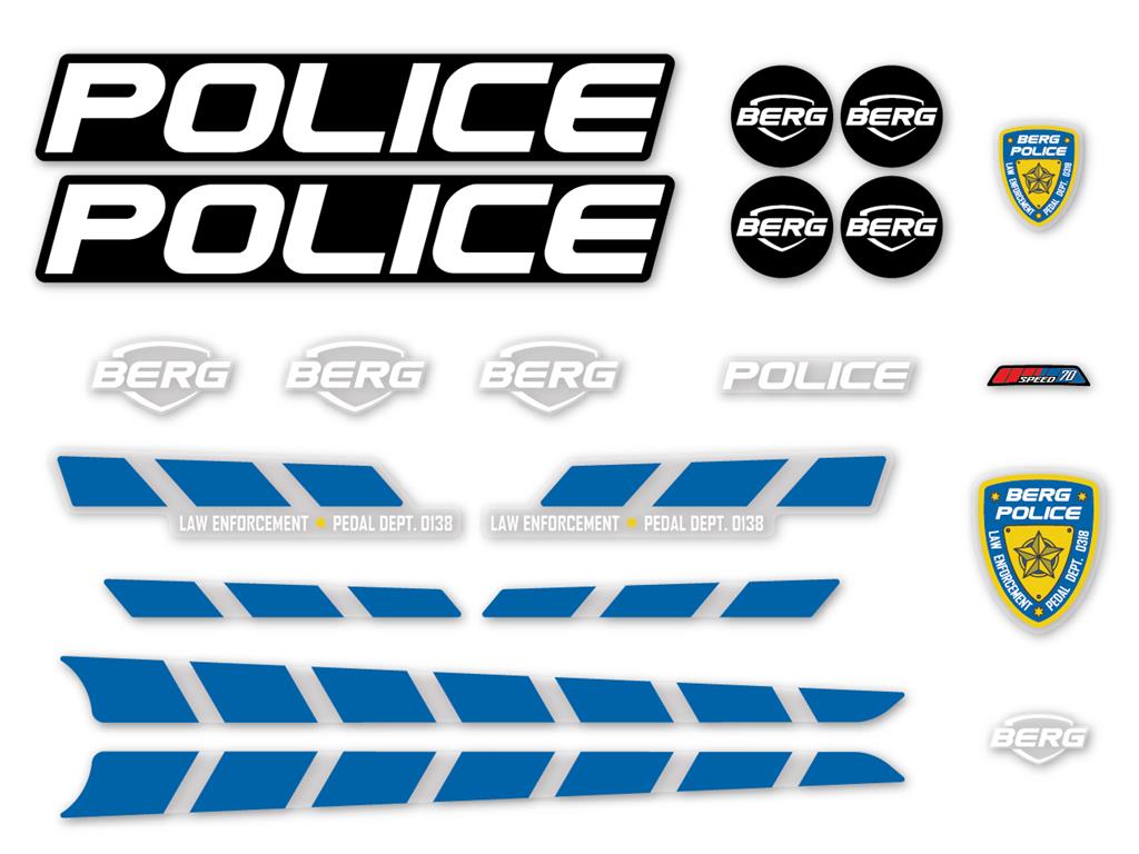 BERG Ersatzteil Sticker-Set Aufkleber Buzzy Police BERG Ersatzteil Sticker-Set Aufkleber Buzzy Police