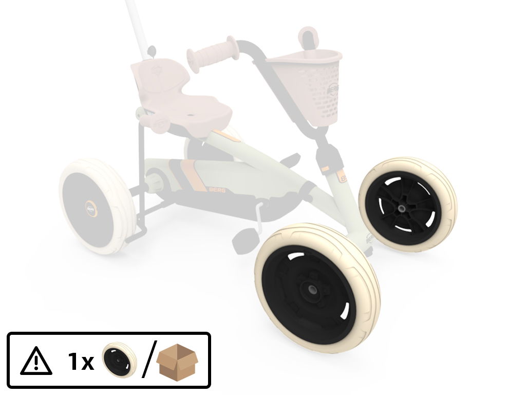 BERG Ersatzteil Buzzy Rad schwarz/beige 9x2 vorne BERG Ersatzteil Buzzy Rad schwarz/beige 9x2 vorne