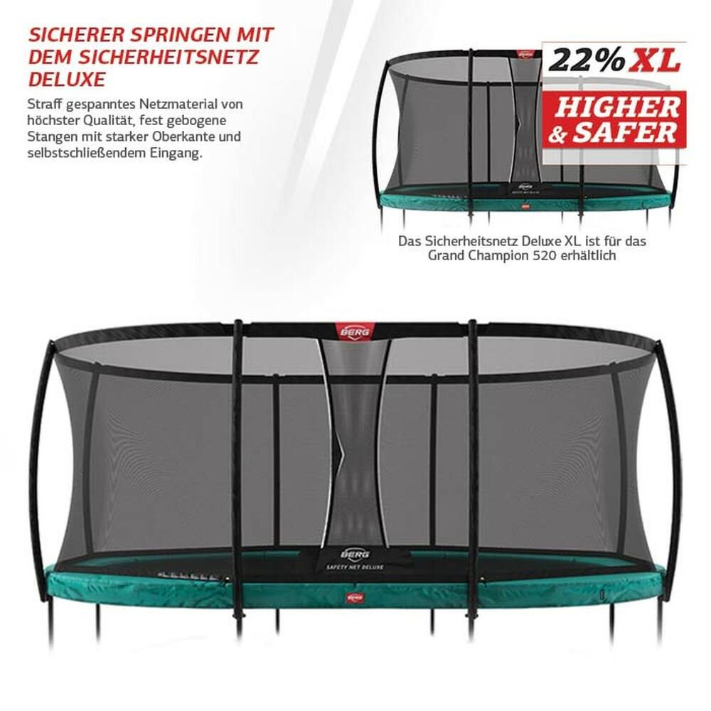 BERG Trampolin Regular GRAND Champion Grey oval 520 x 345 cm + Sicherheitsnetz DLX XL (Neu) BERG Trampolin Regular GRAND Champion Grey oval 520 x 345 cm + Sicherheitsnetz DLX XL (Neu)