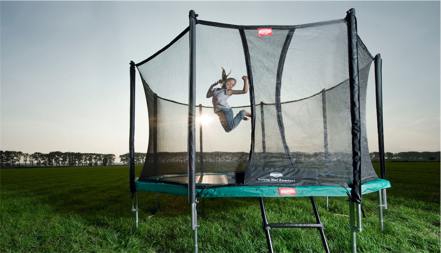 BERG Trampolin Regular ROUND Favorit Green Ø270 cm + Sicherheitsnetz Comfort BERG Trampolin Regular ROUND Favorit Green Ø270 cm + Sicherheitsnetz Comfort