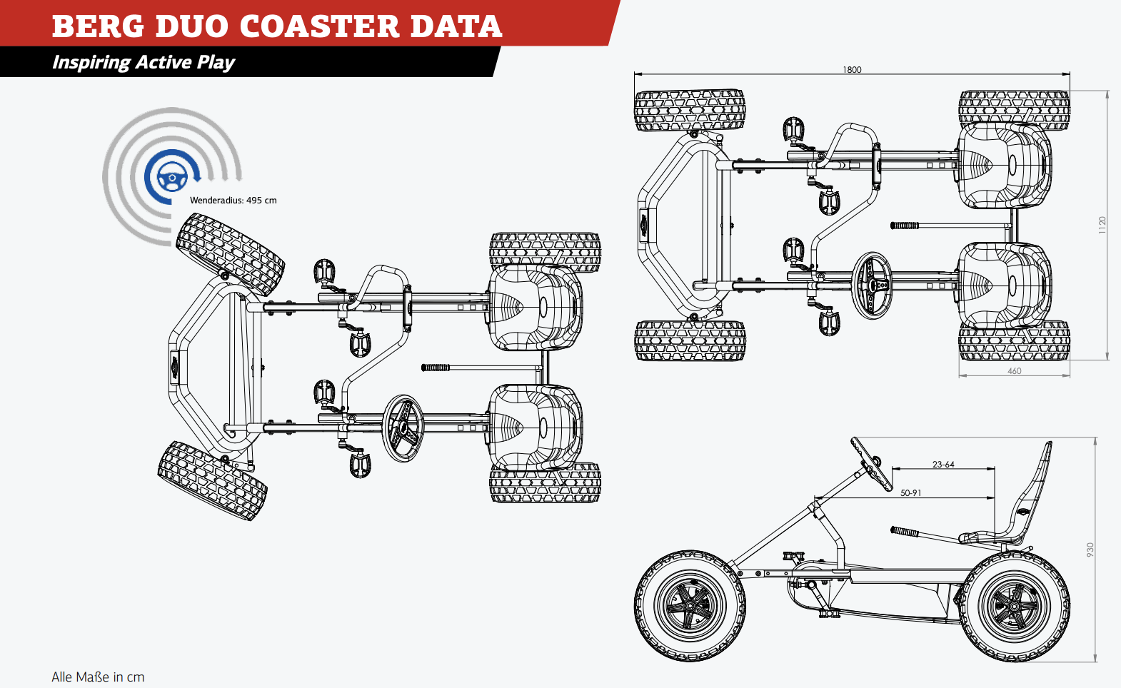 BERG Gokart Duo Coaster E-BFR BERG Gokart Duo Coaster E-BFR
