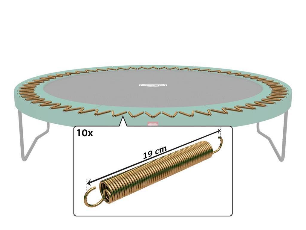 BERG Ersatzteil TwinSpring Gold 19 cm Trampolinfeder 10x BERG Ersatzteil TwinSpring Gold 19 cm Trampolinfeder 10x