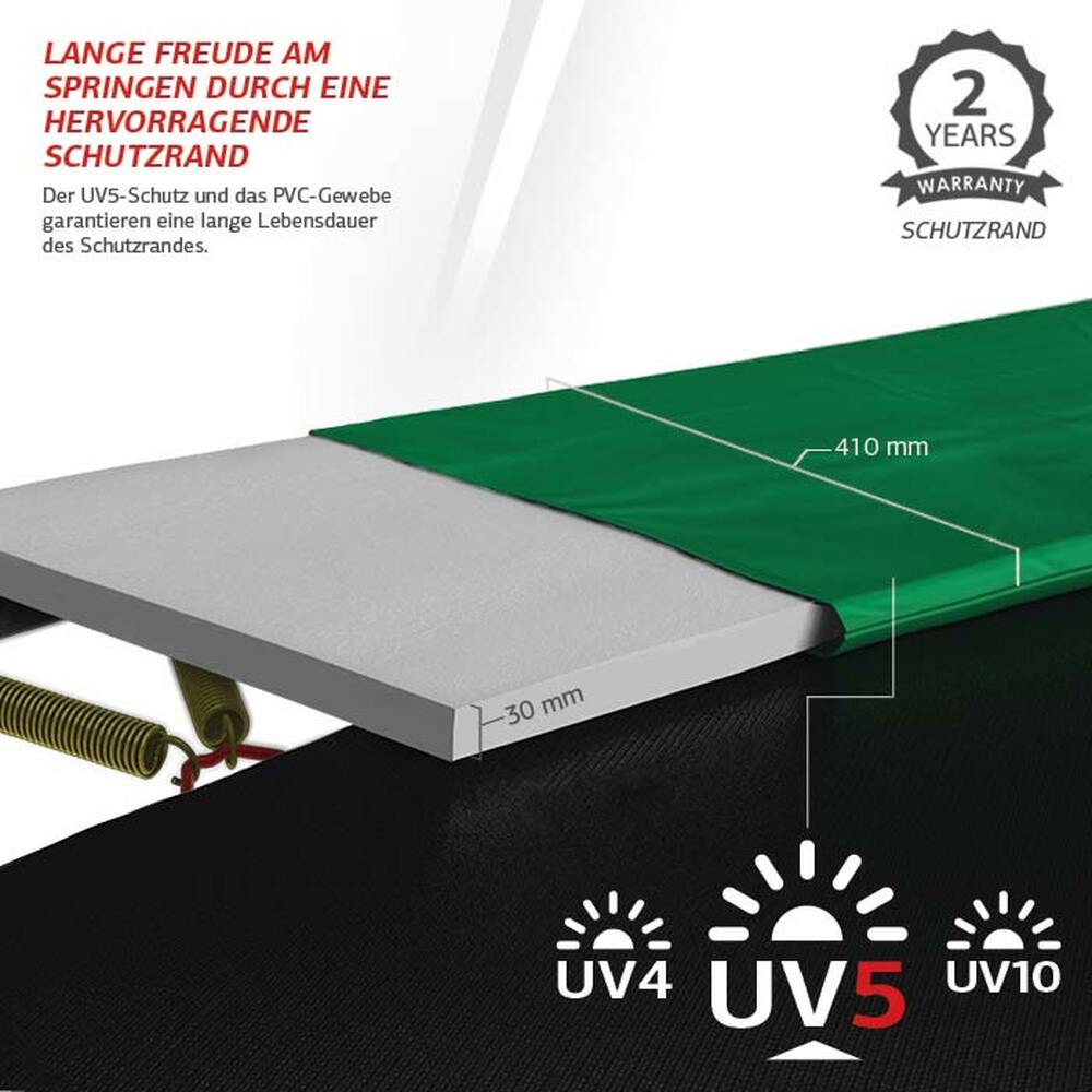 BERG Trampolin Regular ULTIM Champion Grey 410 + Sicherheitsnetz DLX XL inkl. Leiter (NEU)
