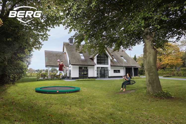 BERG Trampolin SPORTS InGround ROUND Favorit Green Ø430 cm BERG Trampolin SPORTS InGround ROUND Favorit Green Ø430 cm
