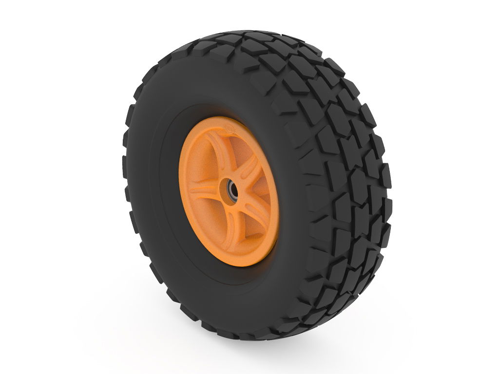 BERG Ersatzteil Komplettrad 5-Speichen orange 460/165-8 Gelände BERG Ersatzteil Komplettrad 5-Speichen orange 460/165-8 Gelände