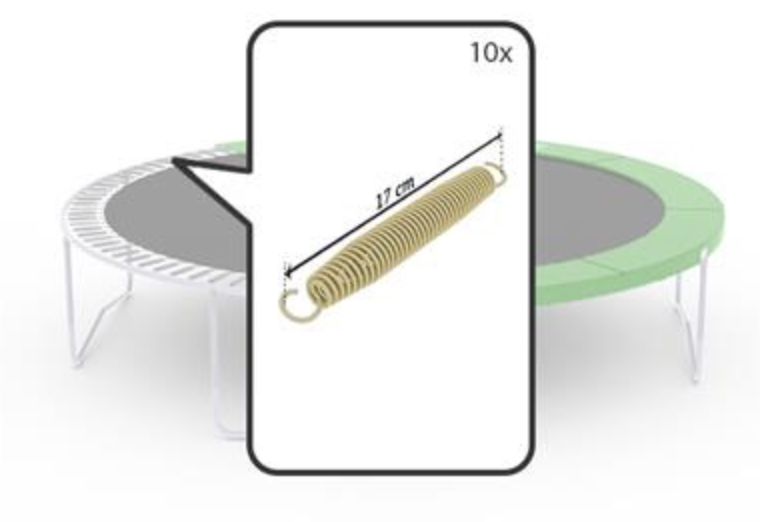 BERG Ersatzteil GoldSpring Basic 17 cm Favorit Trampolinfeder 10x BERG Ersatzteil GoldSpring Basic 17 cm Favorit Trampolinfeder 10x