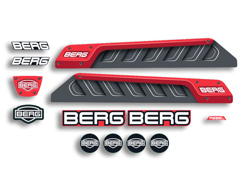 BERG Ersatzteil Sticker-Set Aufkleber Reppy Rebel BERG Ersatzteil Sticker-Set Aufkleber Reppy Rebel