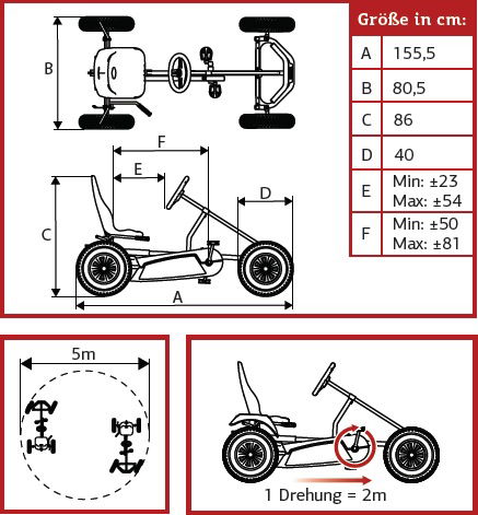 BERG Gokart B.Pure Blue XL BFR inkl. Soziussitz BERG Gokart B.Pure Blue XL BFR inkl. Soziussitz