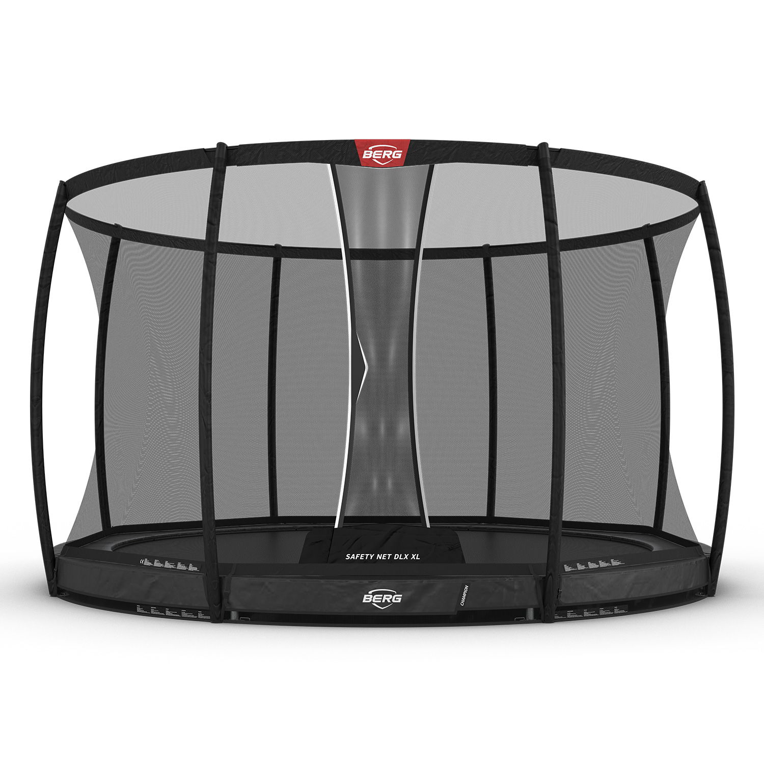 BERG Trampolin InGround ROUND Champion Grey Ø430 cm + Sicherheitsnetz DLX XL (Neu)
