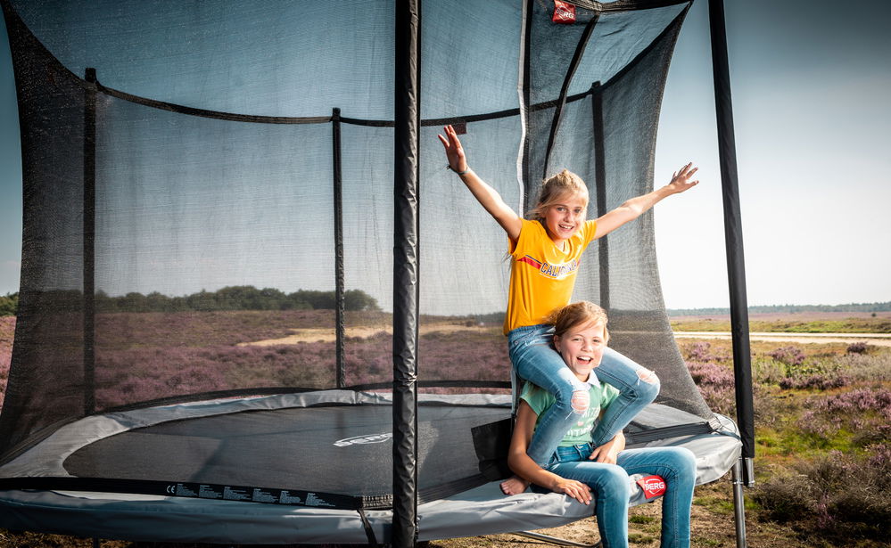 BERG Trampolin Regular ROUND Favorit Grey Ø270 cm + Sicherheitsnetz Comfort BERG Trampolin Regular ROUND Favorit Grey Ø270 cm + Sicherheitsnetz Comfort