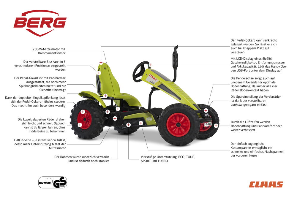 BERG Gokart Traxx CLAAS XXL E-BFR BERG Gokart Traxx CLAAS XXL E-BFR