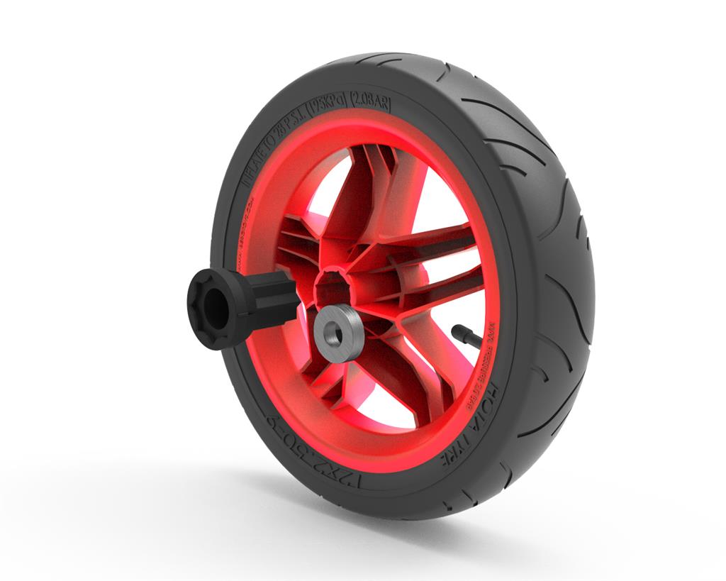 BERG Ersatzteil Komplettrad rot 12.5x2.50-9 Slick BERG Ersatzteil Komplettrad rot 12.5x2.50-9 Slick