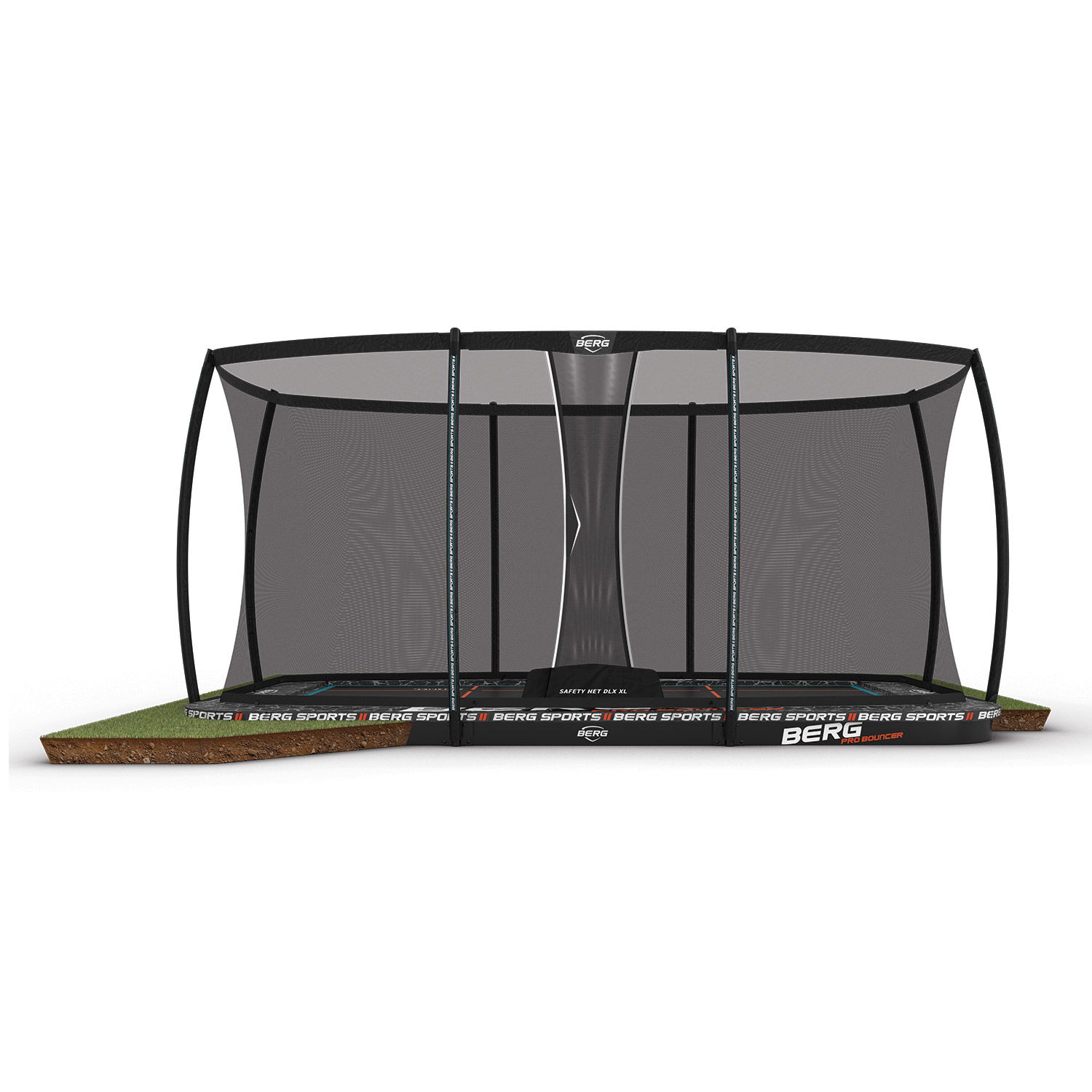 BERG Trampolin FlatGround ULTIM Pro Bouncer 500 + Sicherheitsnetz DLX XL Pro Bouncer (NEU) BERG Trampolin FlatGround ULTIM Pro Bouncer 500 + Sicherheitsnetz DLX XL Pro Bouncer (NEU)