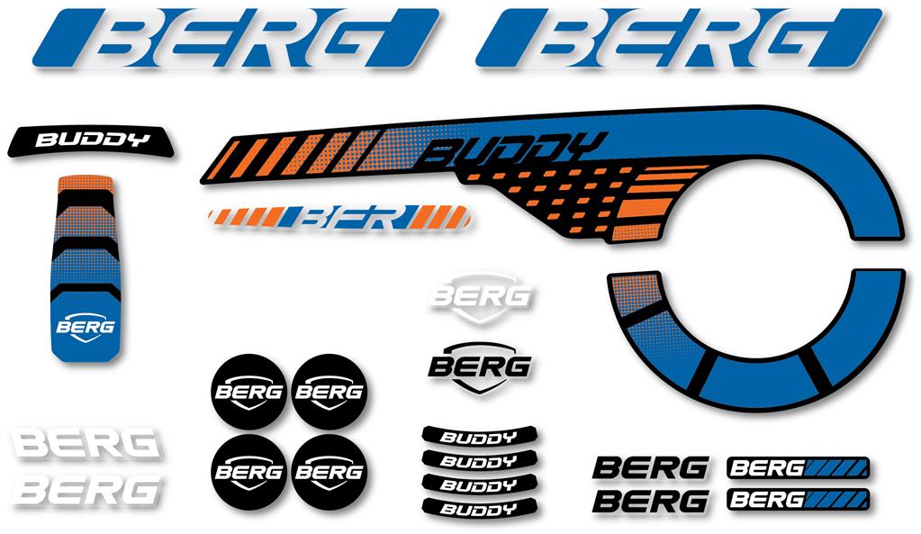 BERG Ersatzteil Sticker-Set Aufkleber Buddy B-Orange 2.0 BERG Ersatzteil Sticker-Set Aufkleber Buddy B-Orange 2.0