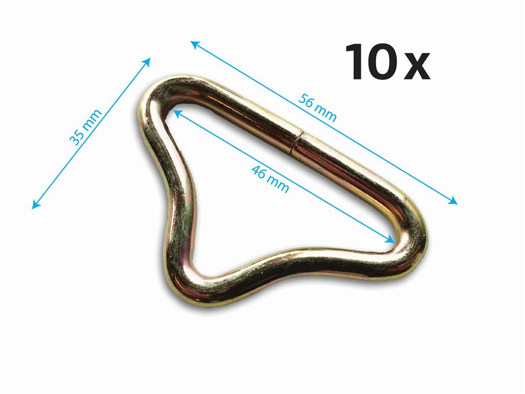 BERG Ersatzteil Dreieck-Öse für normale Sprungtücher 46 mm (10x) BERG Ersatzteil Dreieck-Öse für normale Sprungtücher 46 mm (10x)
