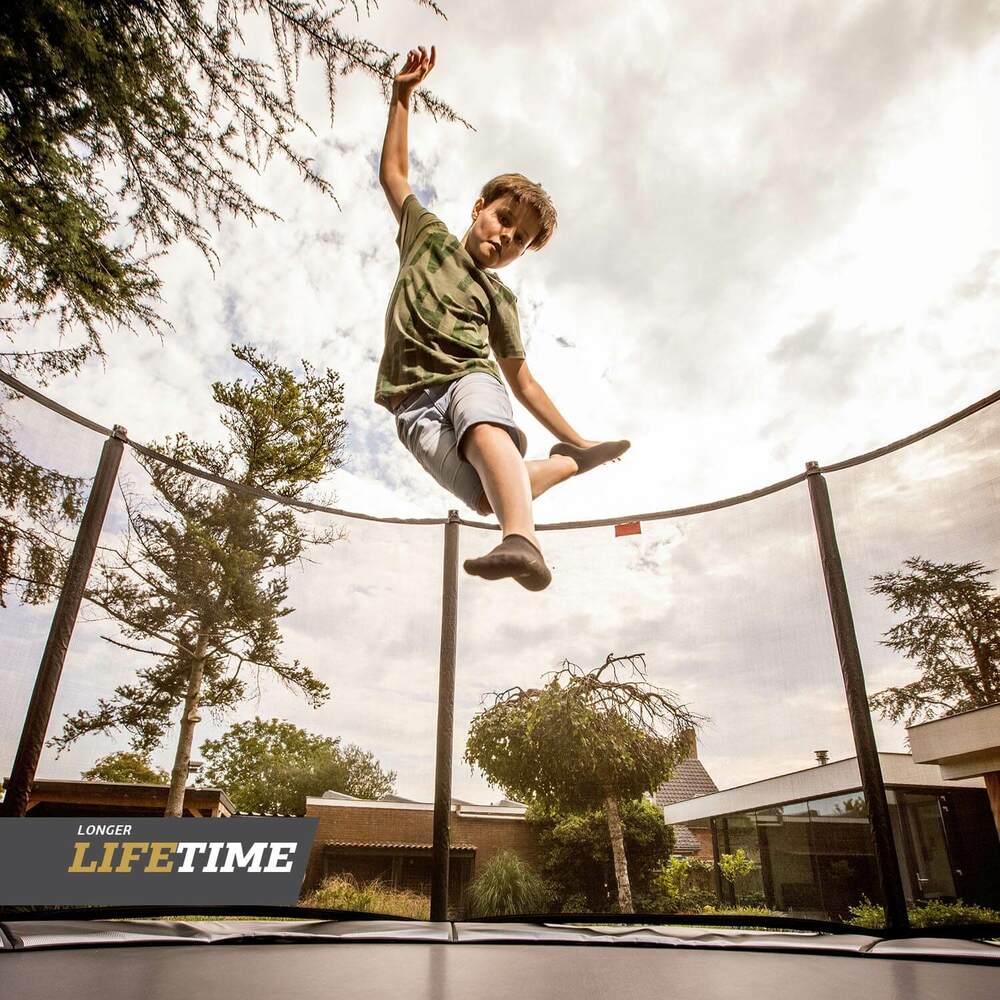 BERG Trampolin InGround ROUND Favorit Grey Ø270 cm + Sicherheitsnetz Comfort