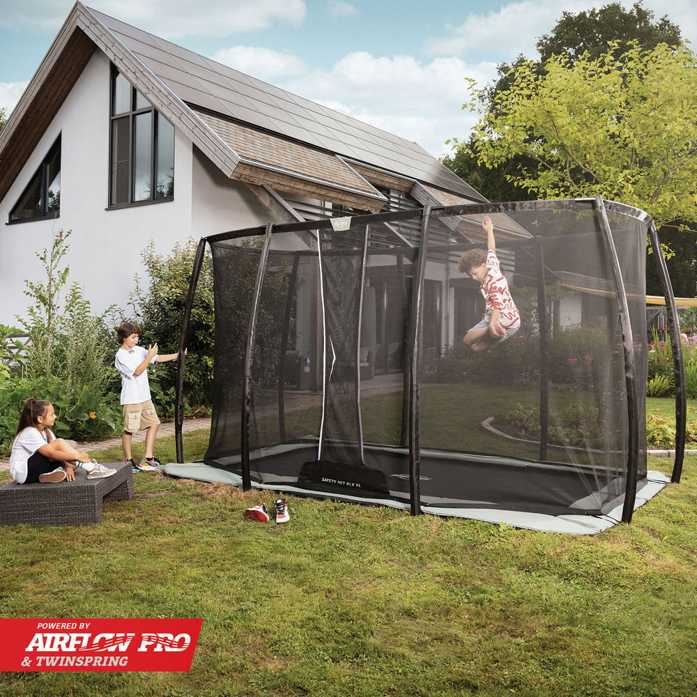 BERG Trampolin FlatGround ULTIM Champion Green ECO 410 + Sicherheitsnetz DLX XL (NEU) BERG Trampolin FlatGround ULTIM Champion Green ECO 410 + Sicherheitsnetz DLX XL (NEU)