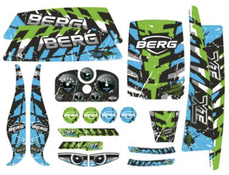 BERG Ersatzteil Sticker-Set XL Rahmen - Aufkleber X-ite BERG Ersatzteil Sticker-Set XL Rahmen - Aufkleber X-ite