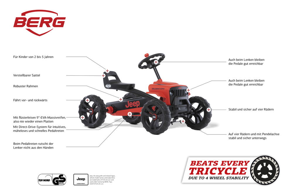 BERG Gokart Buzzy Jeep® Rubicon Red BERG Gokart Buzzy Jeep® Rubicon Red