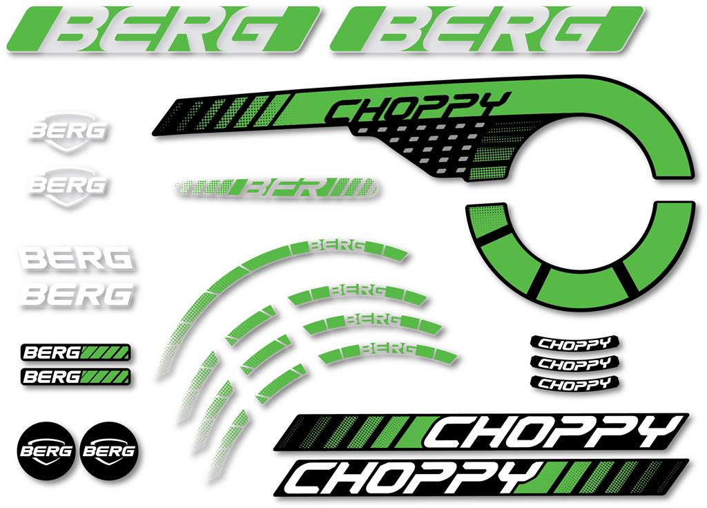 BERG Ersatzteil Sticker-Set Aufkleber Choppy Neo 2.0 BERG Ersatzteil Sticker-Set Aufkleber Choppy Neo 2.0