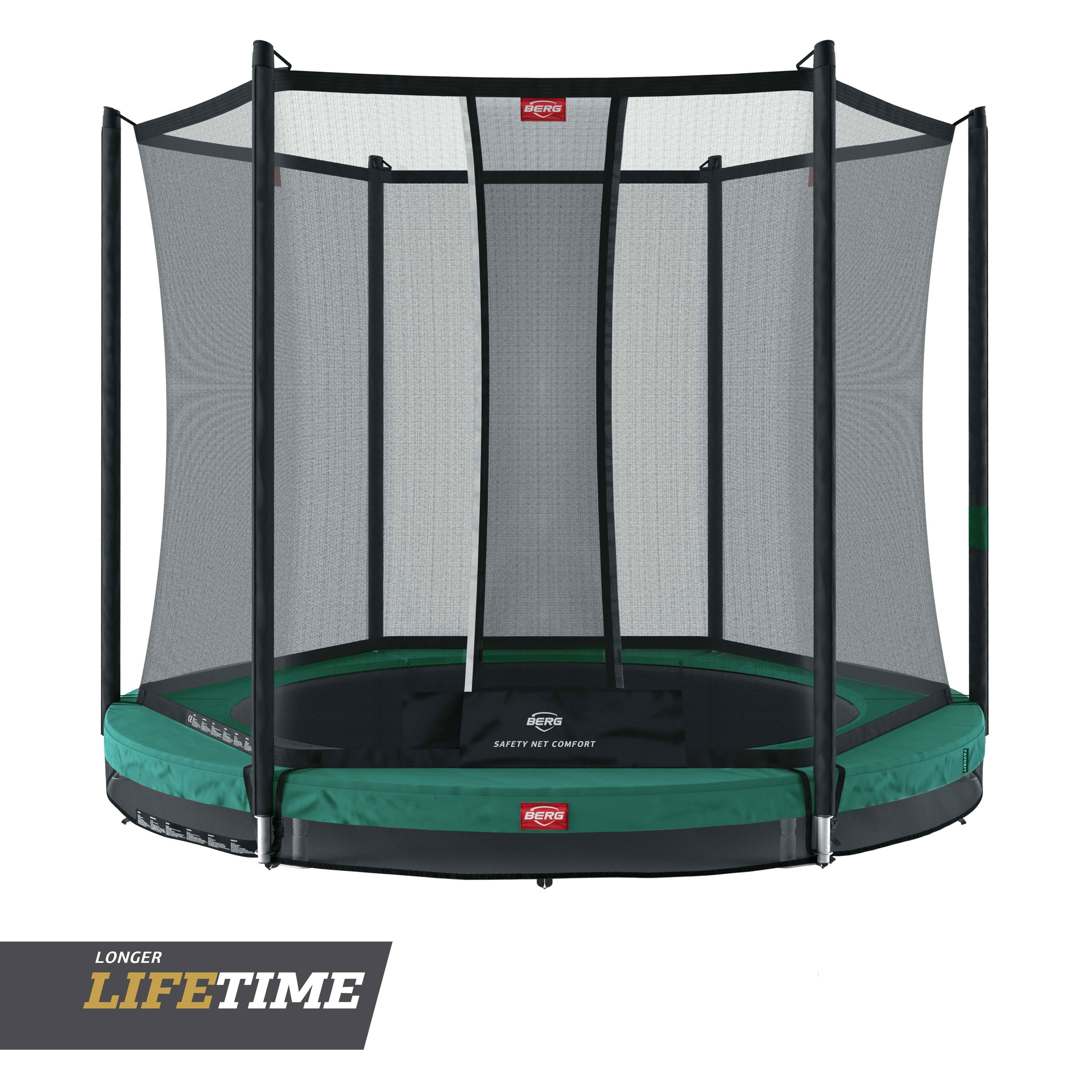 BERG Trampolin InGround ROUND Favorit Green Ø330 cm + Sicherheitsnetz Comfort BERG Trampolin InGround ROUND Favorit Green Ø330 cm + Sicherheitsnetz Comfort