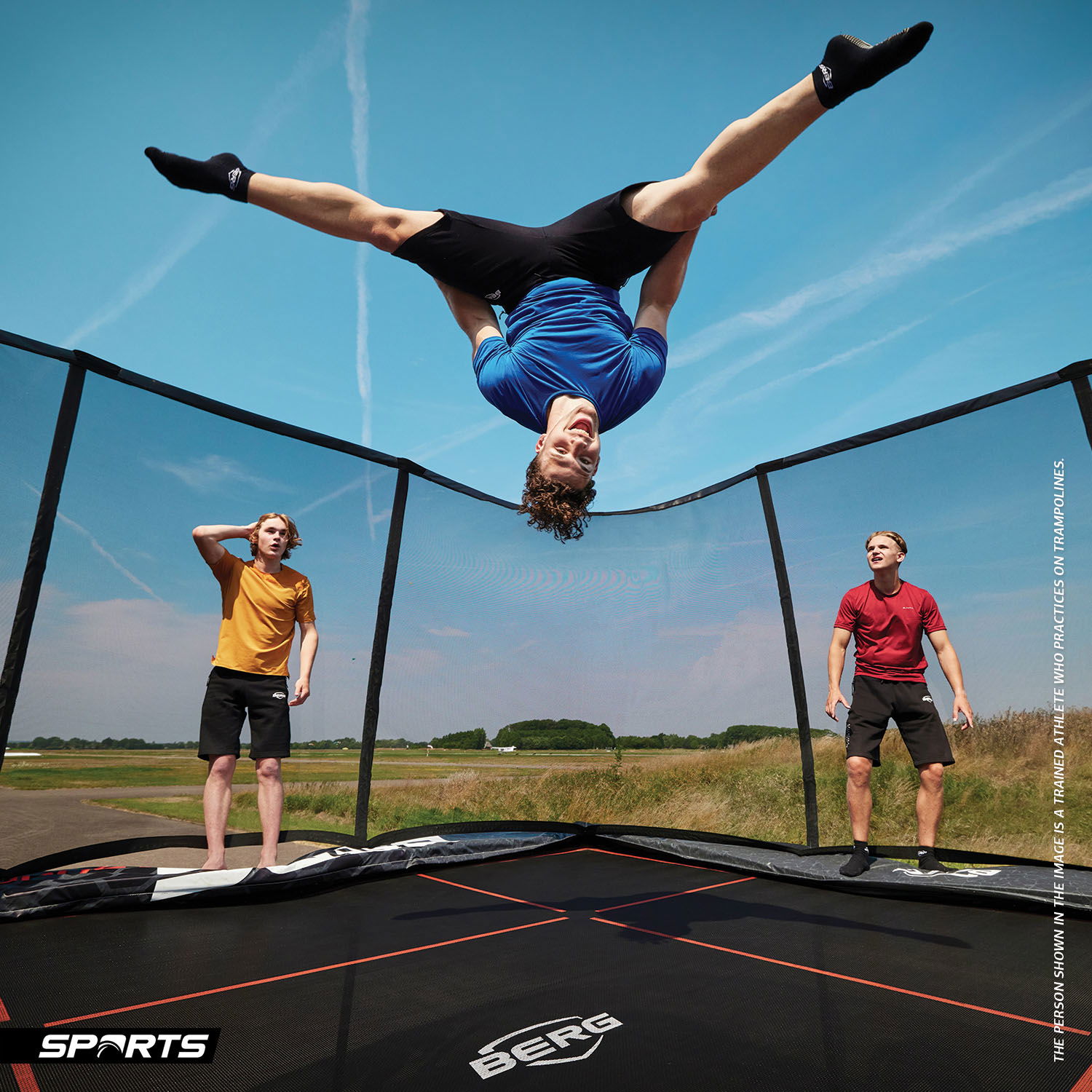 BERG Trampolin FlatGround ULTIM Pro Bouncer 5x5 m + Sicherheitsnetz DLX XL PB 5x5 m (NEU) BERG Trampolin FlatGround ULTIM Pro Bouncer 5x5 m + Sicherheitsnetz DLX XL PB 5x5 m (NEU)