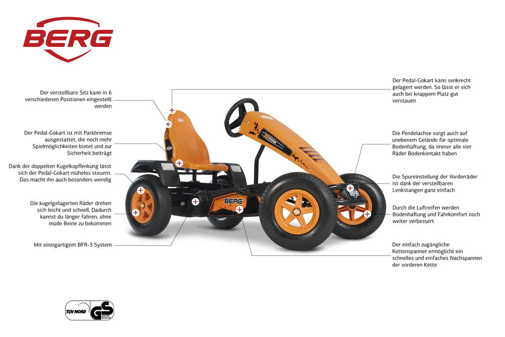 BERG Gokart X-Cross orange XL BFR-3 BERG Gokart X-Cross orange XL BFR-3