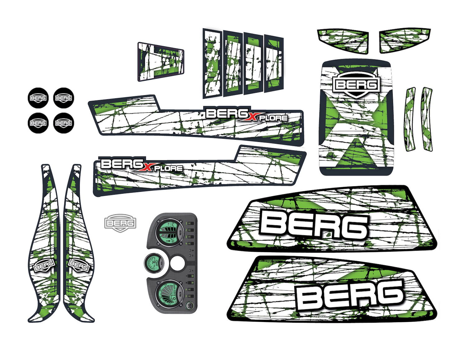 BERG Ersatzteil Sticker-Set XL Rahmen - Aufkleber X-Plore BERG Ersatzteil Sticker-Set XL Rahmen - Aufkleber X-Plore