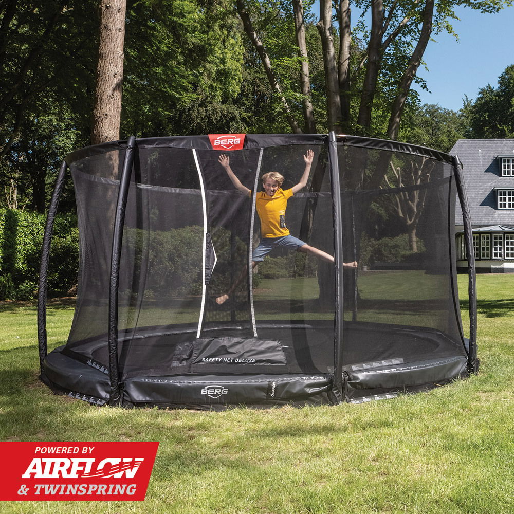 BERG Trampolin InGround ROUND Champion Grey Ø380 cm + Sicherheitsnetz Deluxe (NEU) BERG Trampolin InGround ROUND Champion Grey Ø380 cm + Sicherheitsnetz Deluxe (NEU)