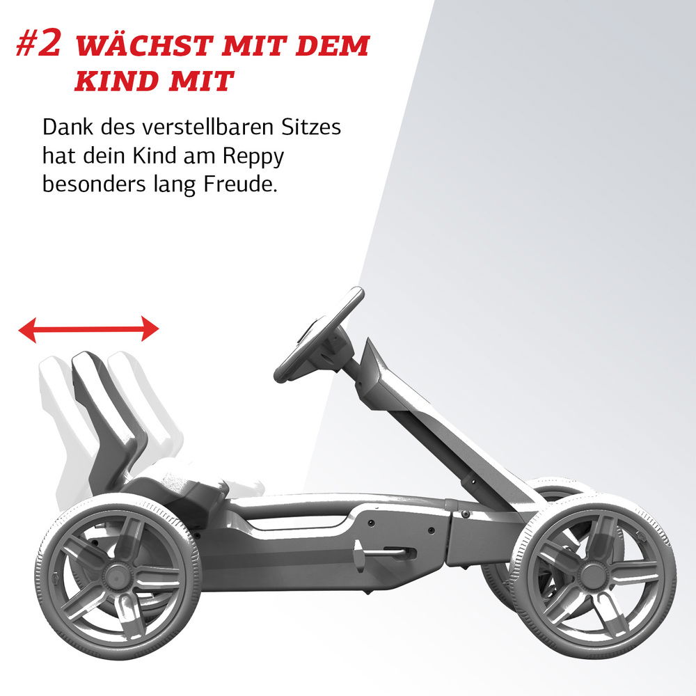BERG Gokart Reppy Rebel inkl. Soundbox und BERG Trailer M