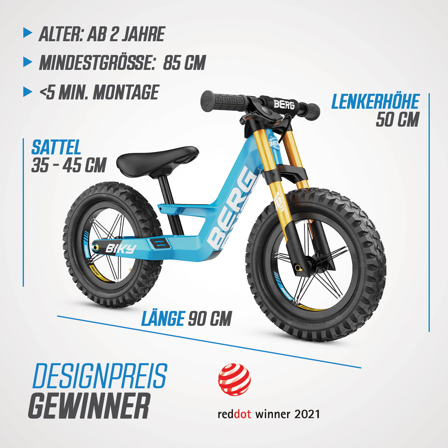 BERG Laufrad Biky Cross Blue inkl. Handbremse (NEU) BERG Laufrad Biky Cross Blue inkl. Handbremse (NEU)