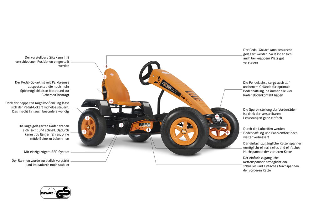 BERG Gokart X-Cross orange XXL BFR BERG Gokart X-Cross orange XXL BFR