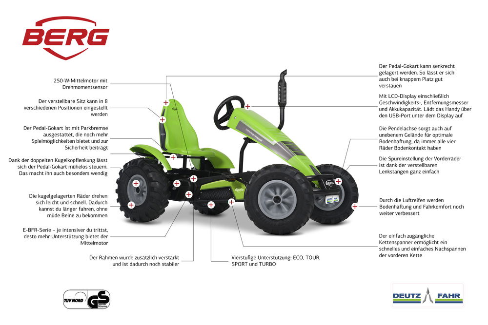 BERG Gokart Traxx Deutz-Fahr XXL E-BFR BERG Gokart Traxx Deutz-Fahr XXL E-BFR