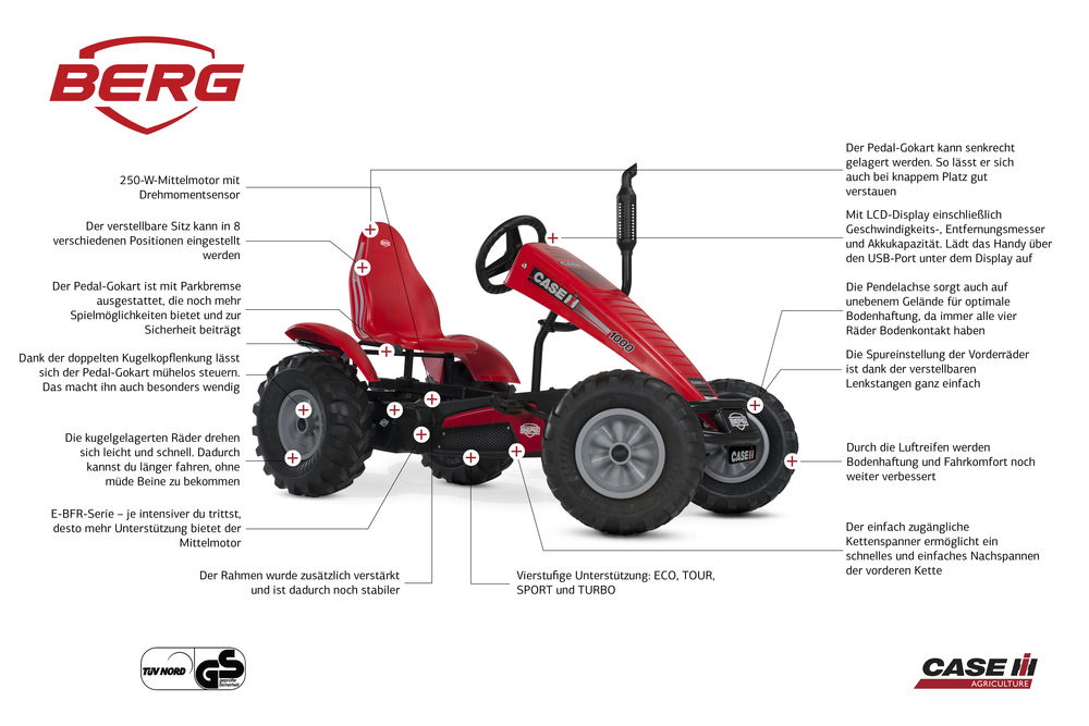 BERG Gokart Traxx CASE IH XXL E-BFR BERG Gokart Traxx CASE IH XXL E-BFR