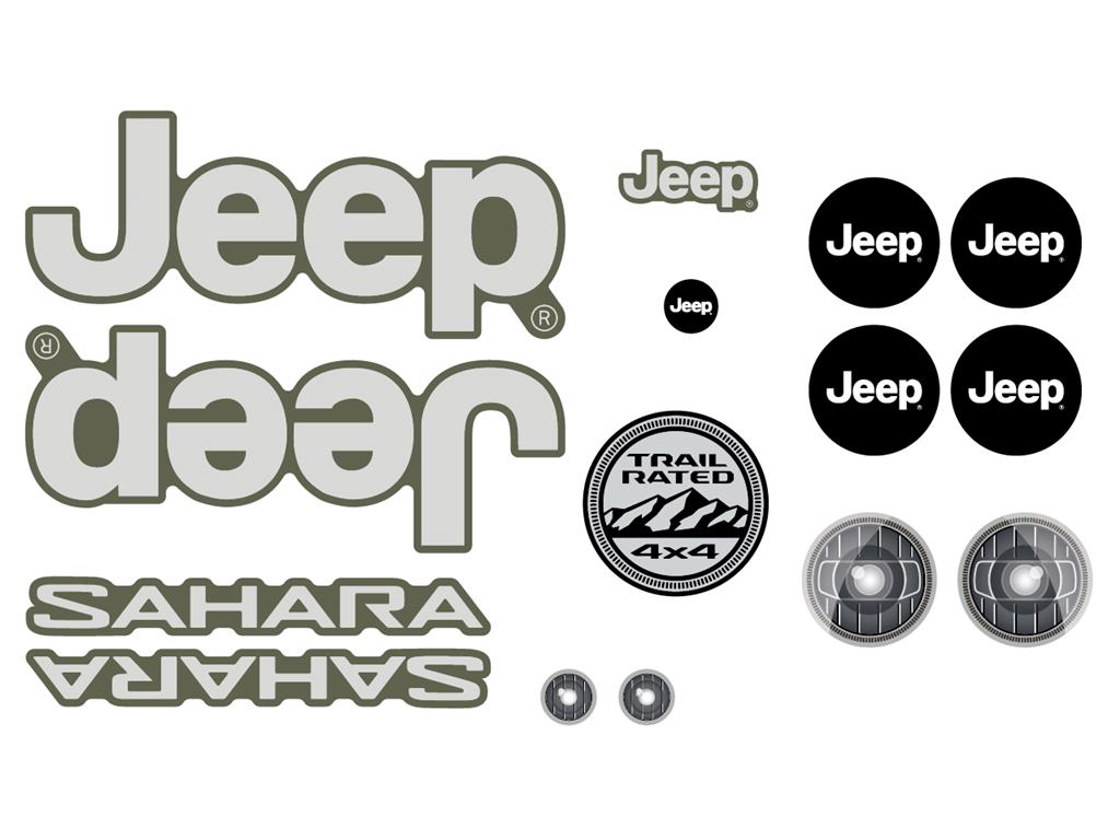 BERG Ersatzteil Sticker-Set Aufkleber Buzzy Jeep® Sahara BERG Ersatzteil Sticker-Set Aufkleber Buzzy Jeep® Sahara