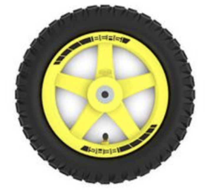 BERG Ersatzteil Rad gelb 12.5x2.25-8 All Terrain Gelände für Buddy Cross BERG Ersatzteil Rad gelb 12.5x2.25-8 All Terrain Gelände für Buddy Cross