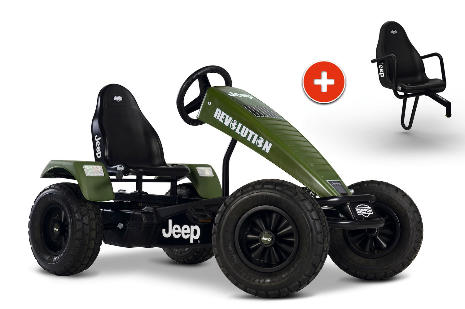 BERG Gokart Jeep® Revolution oliv/schwarz XL BFR inkl. Soziussitz Jeep BERG Gokart Jeep® Revolution oliv/schwarz XL BFR inkl. Soziussitz Jeep