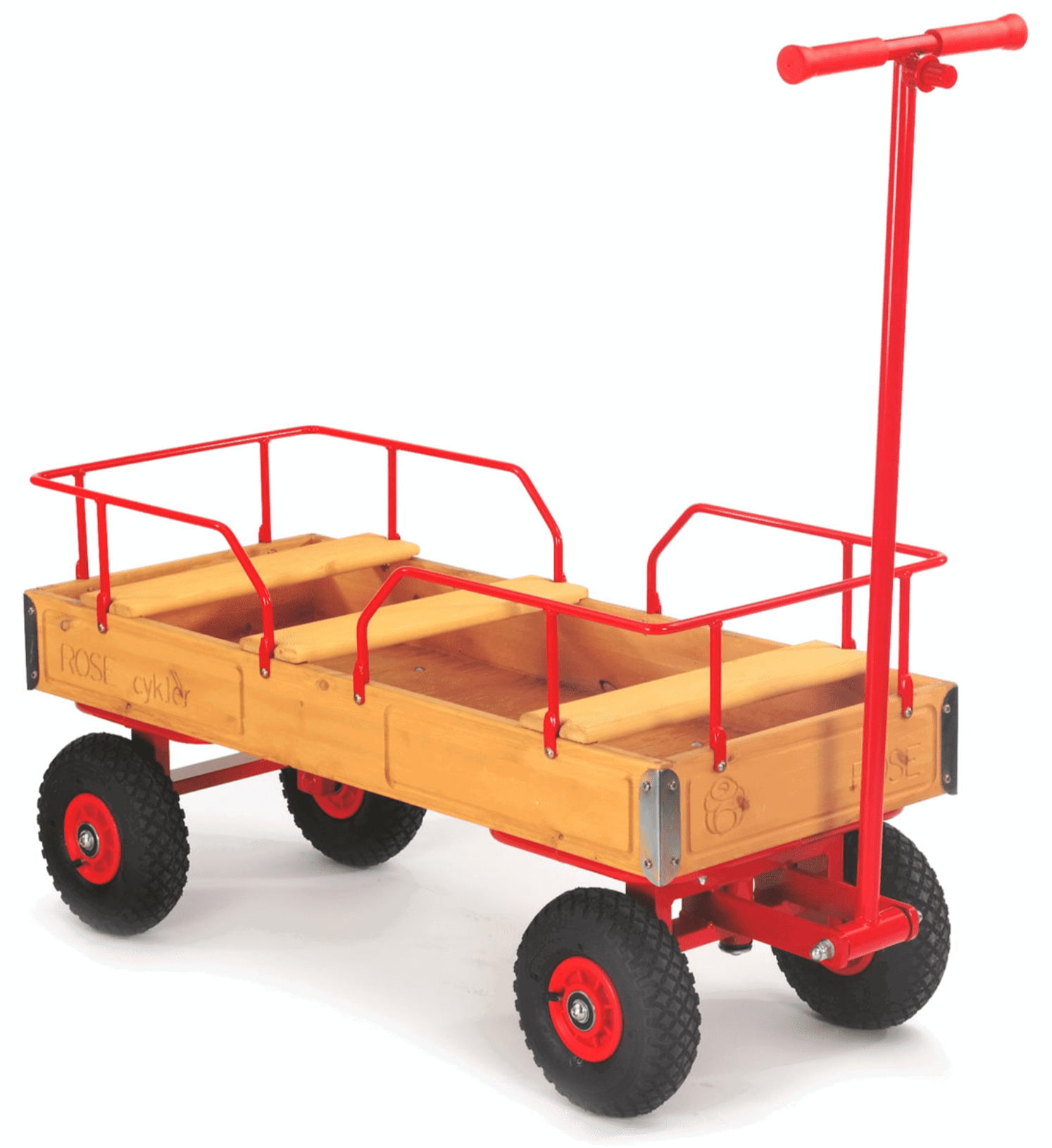 ROSE Bollerwagen 4cb mit drei Bänken und Ballonbereifung ROSE Bollerwagen 4cb mit drei Bänken und Ballonbereifung