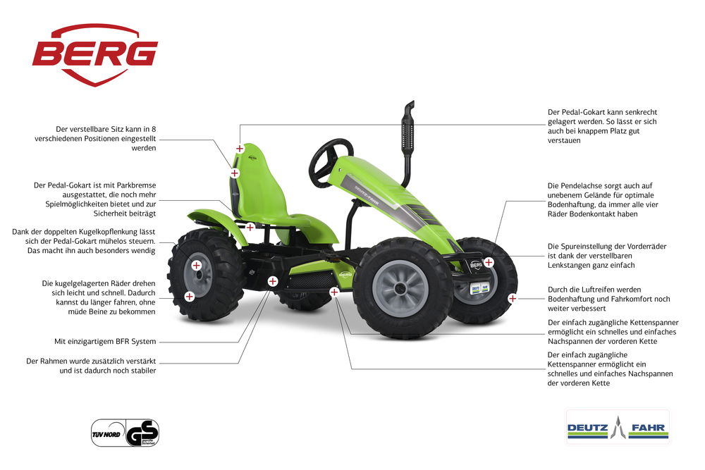 BERG Gokart Traxx Deutz-Fahr XXL BFR BERG Gokart Traxx Deutz-Fahr XXL BFR