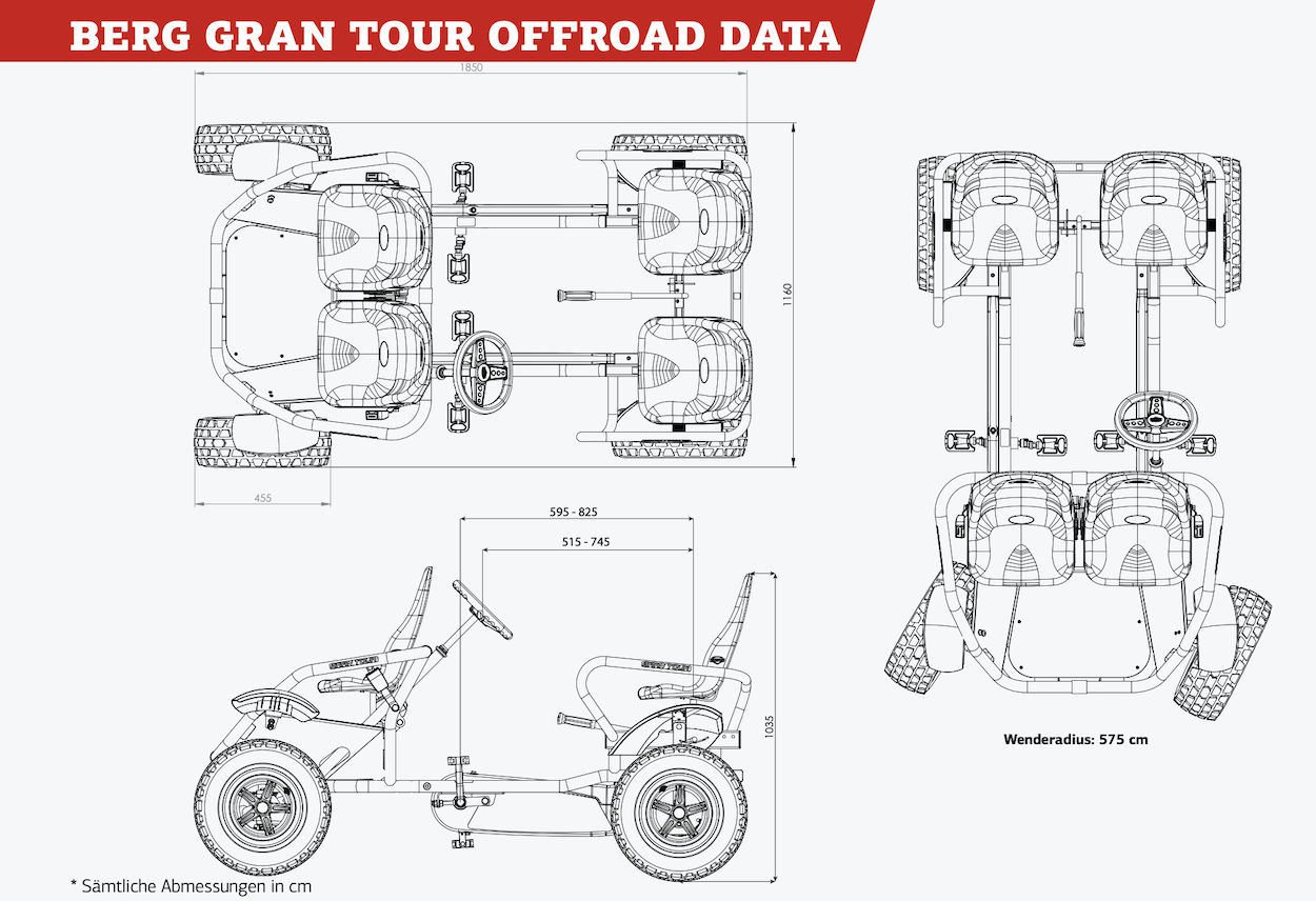 BERG Gokart Gran Tour Off-Road 4-Sitzer BERG Gokart Gran Tour Off-Road 4-Sitzer