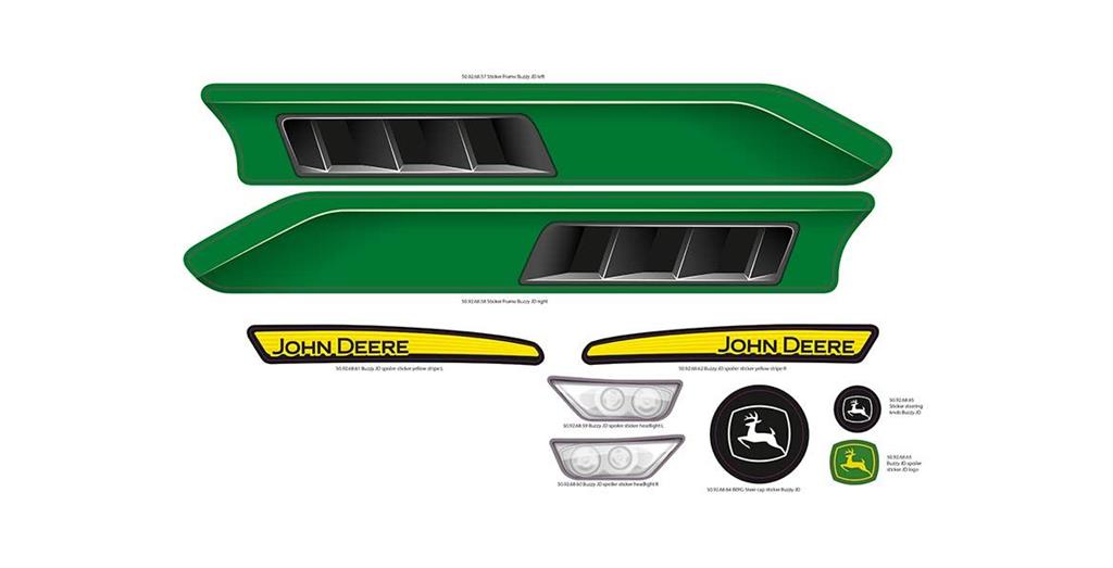 BERG Ersatzteil Sticker-Set Aufkleber Buzzy John Deere BERG Ersatzteil Sticker-Set Aufkleber Buzzy John Deere
