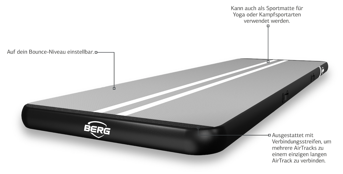BERG AirTrack Home 500 aufblasbare Sprungmatte inkl. Handpumpe BERG AirTrack Home 500 aufblasbare Sprungmatte inkl. Handpumpe